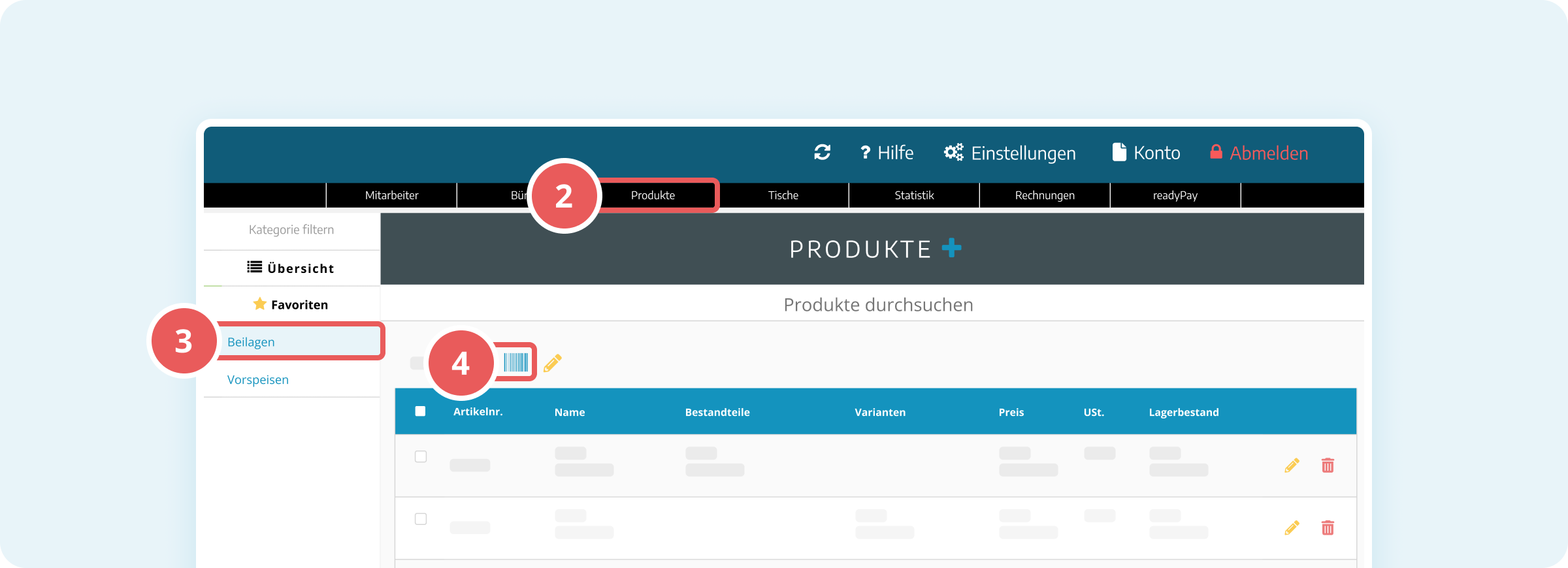 Barcodes einer Produktgruppe drucken