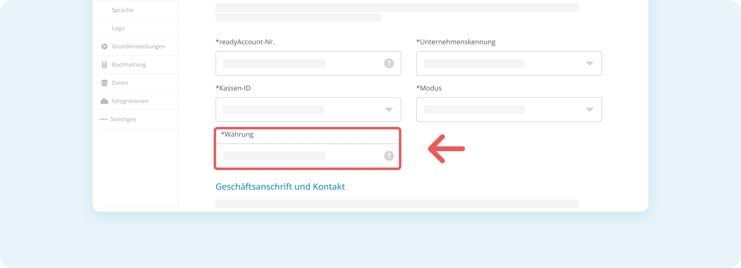 Währung ändern in der Verwaltungsoberfläche