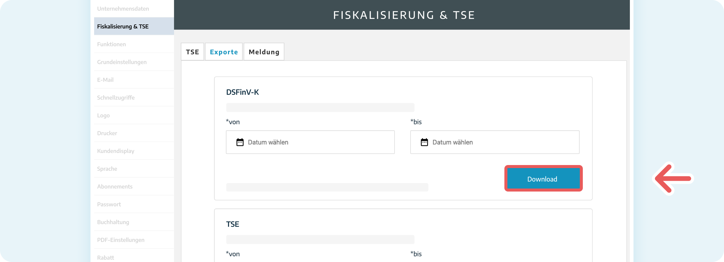 Download des DSFinV-K Exports