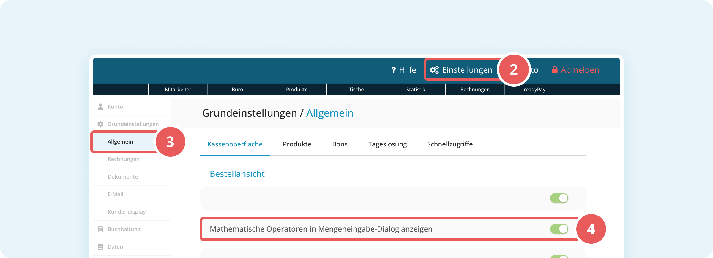Einzelpreis-Einstellung aktivieren