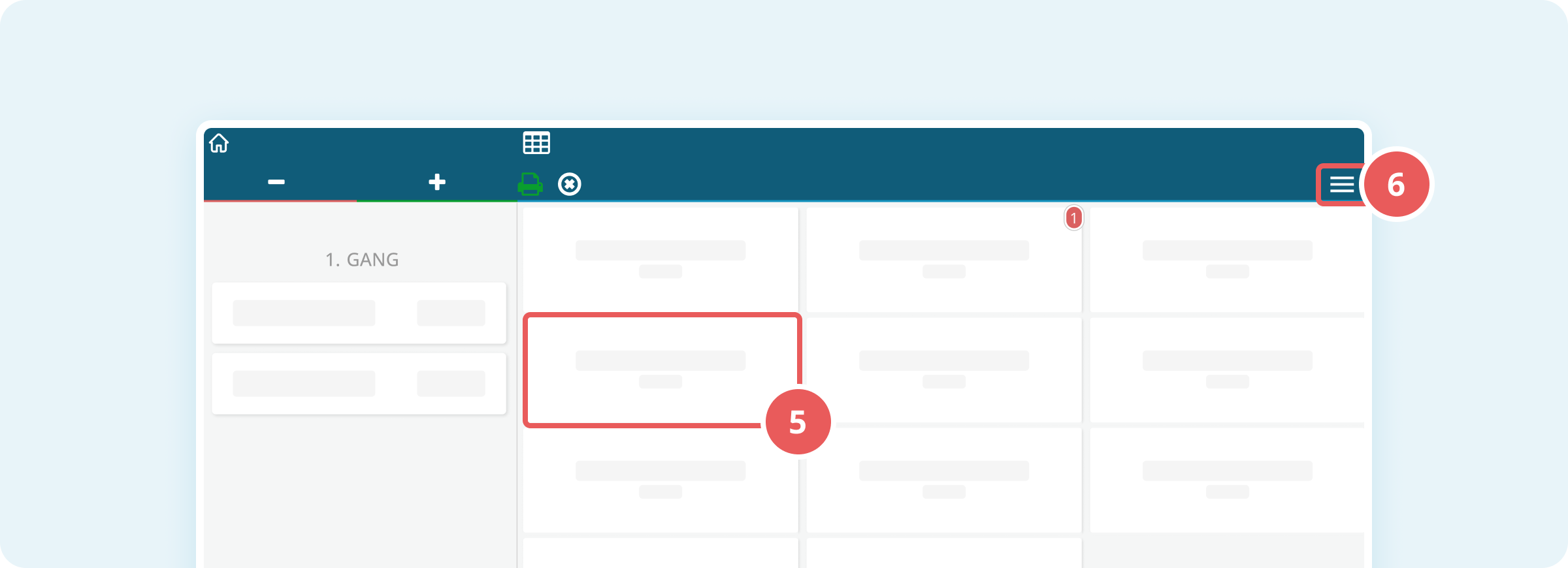 Produkte zu Gang hinzufügen