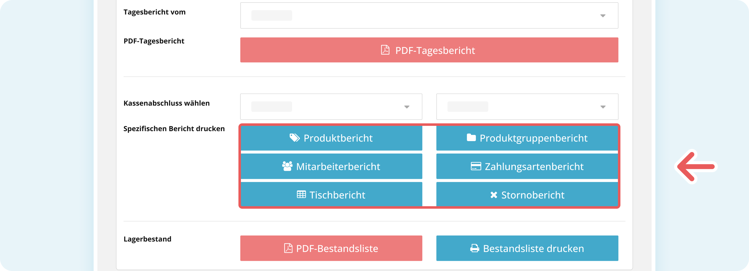 Spezifischen Bericht drucken