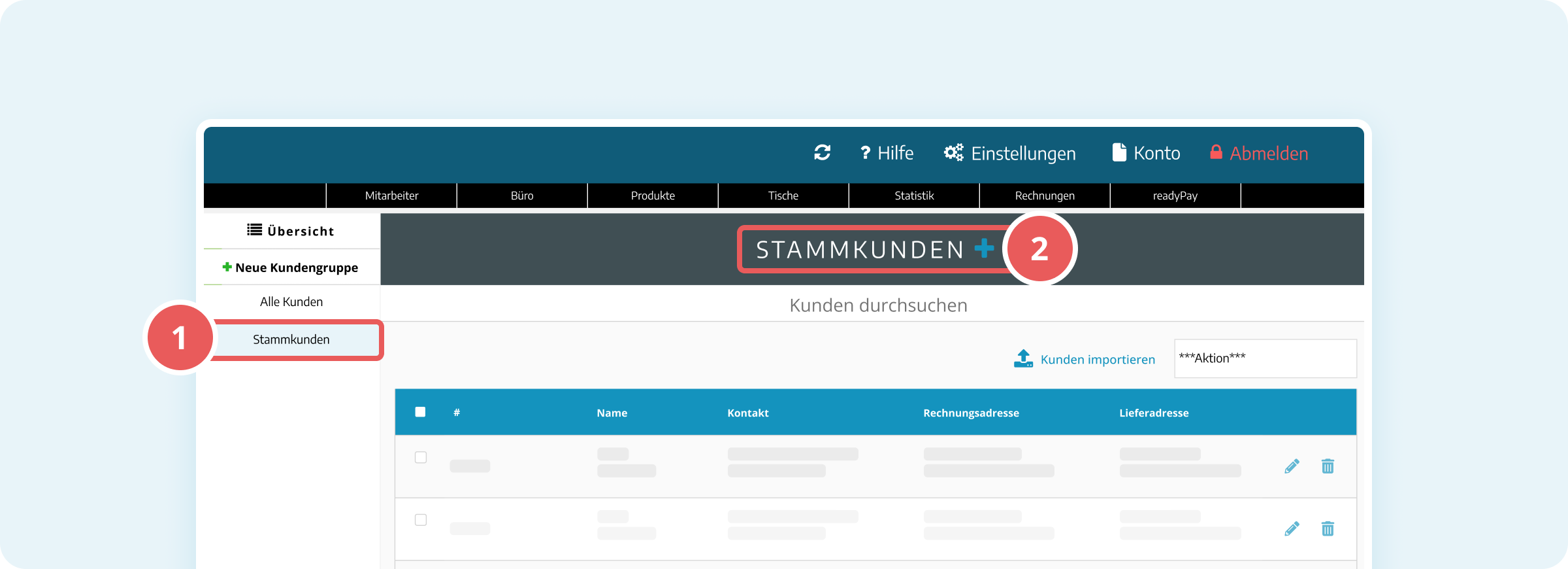 Kunden zu Kundengruppe hinzufügen