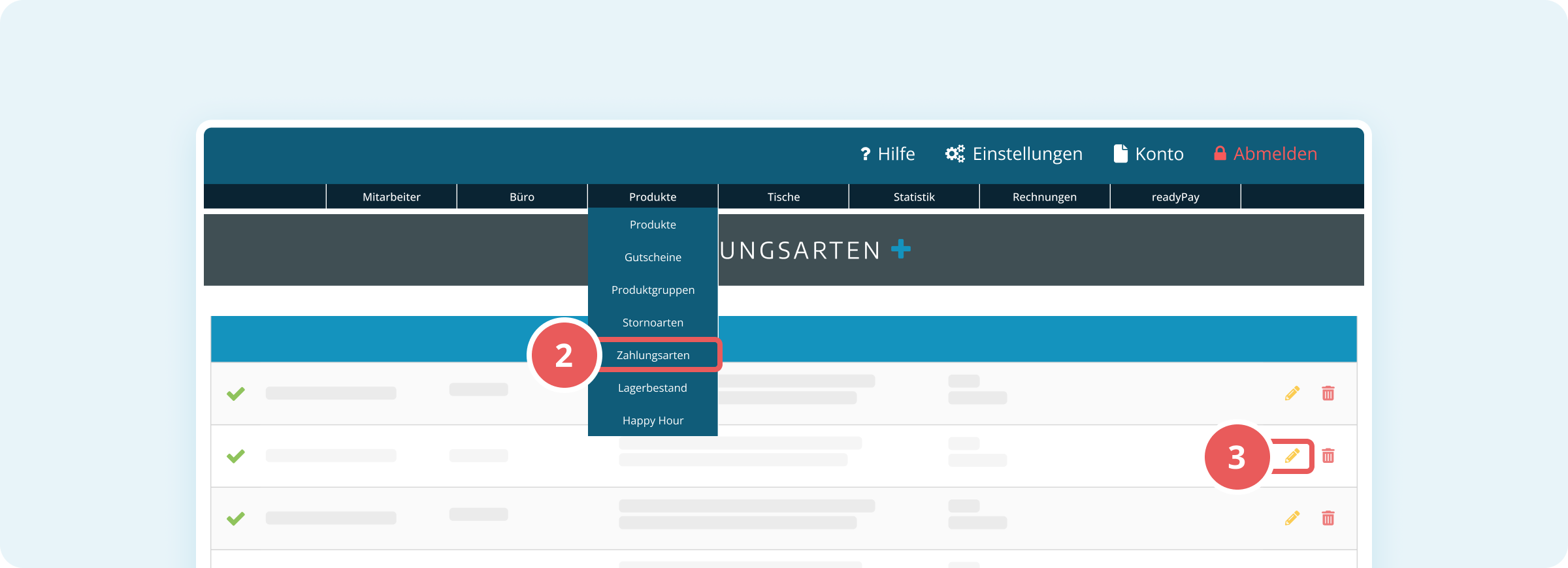 Zahlungsart bearbeiten in der Verwaltungsoberfläche