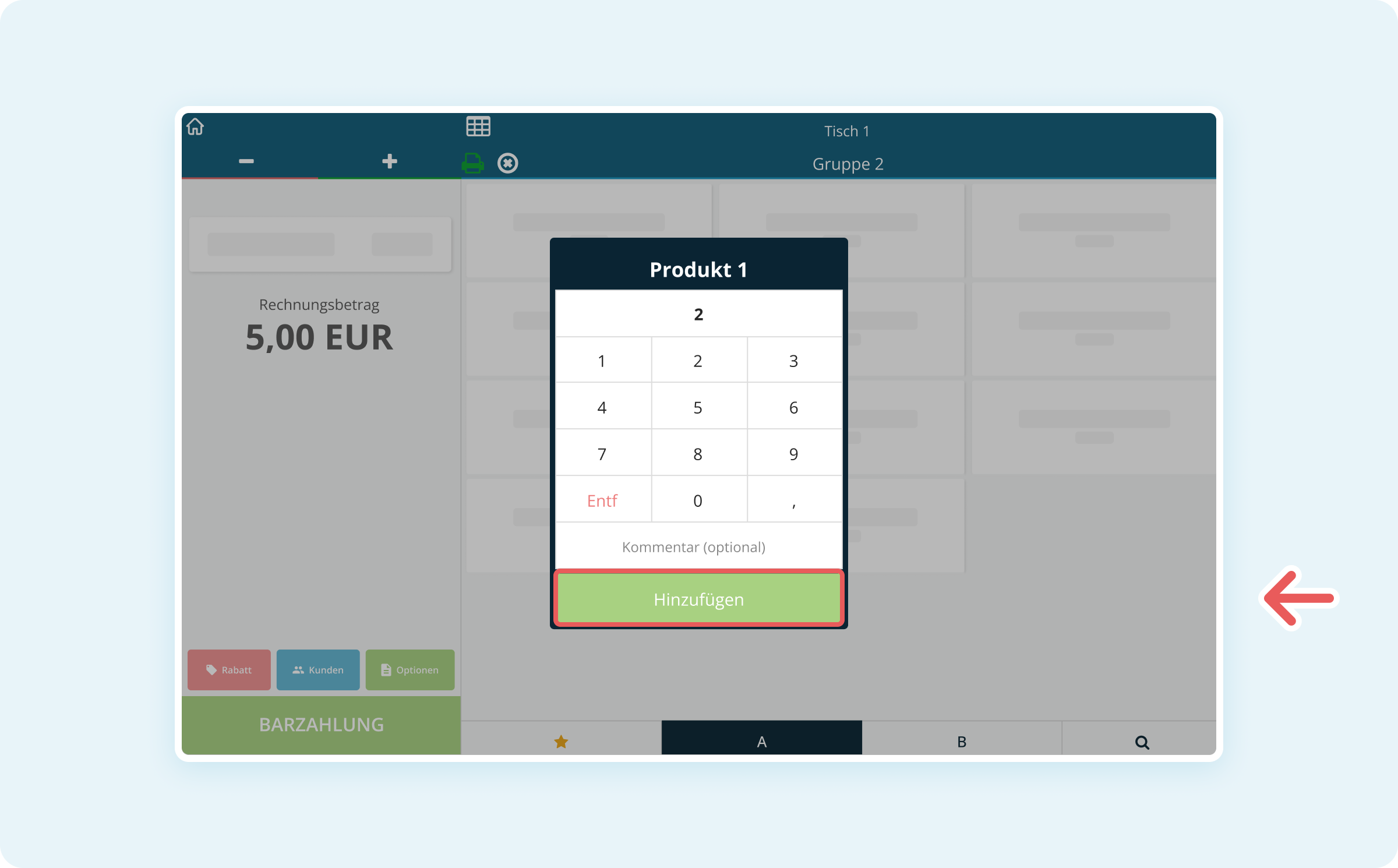 Mehrere Produkte über die Mengeneingabe hinzufügen