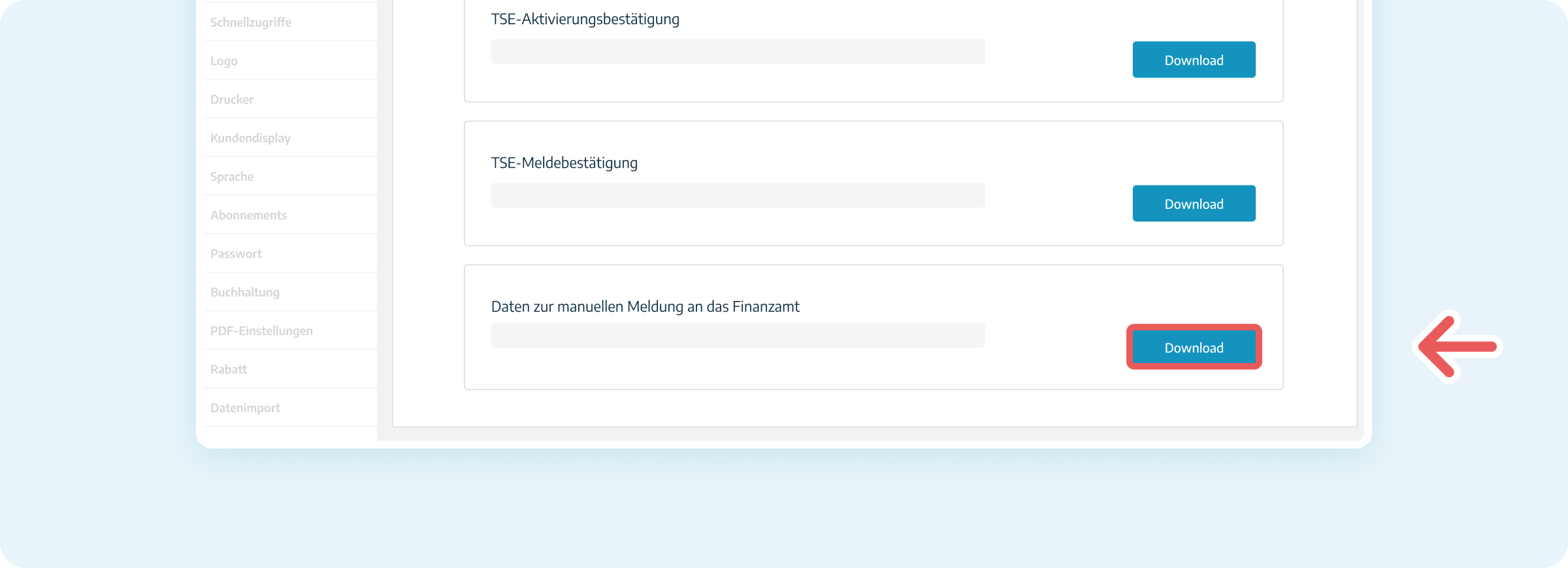 Daten zur manuellen Meldung downloaden