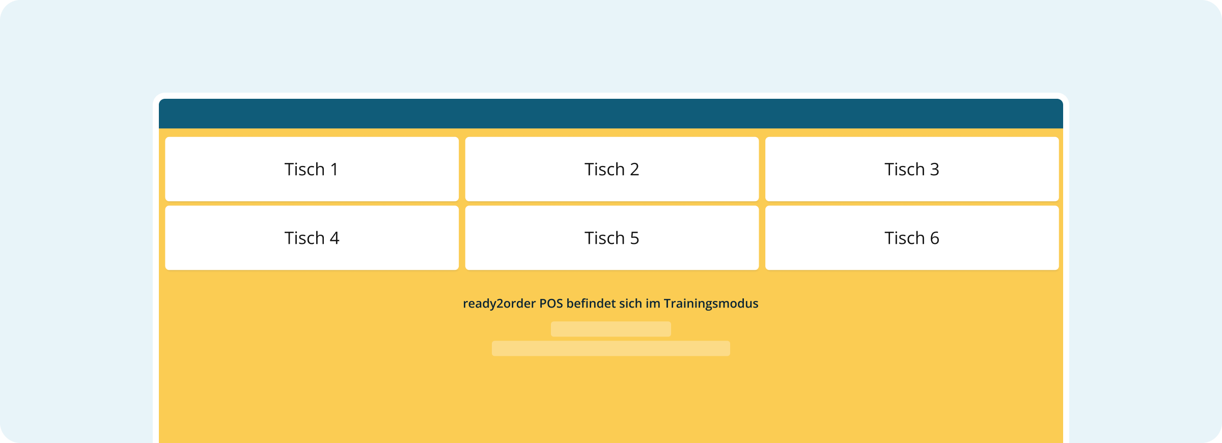 Trainingsmodus in der Tischansicht