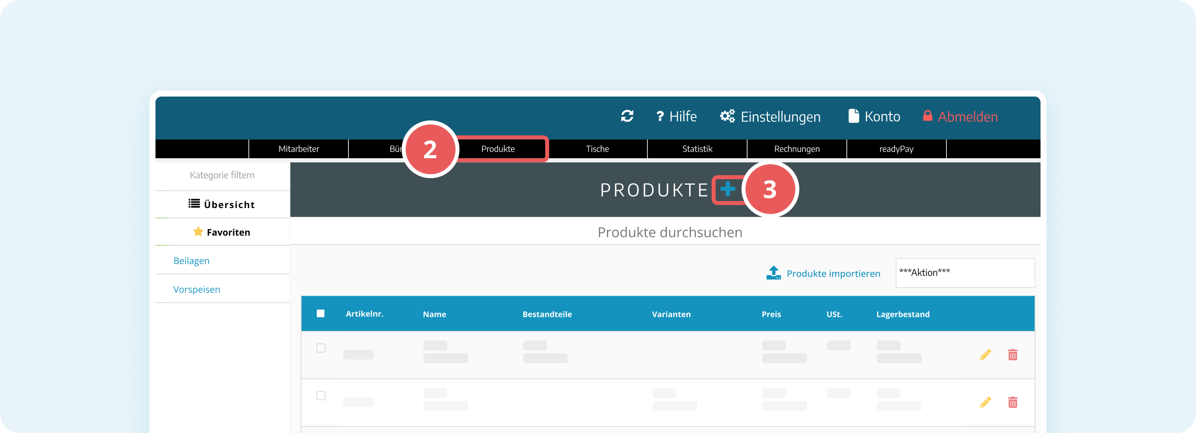 Produkt in der Verwaltungsoberfläche anlegen