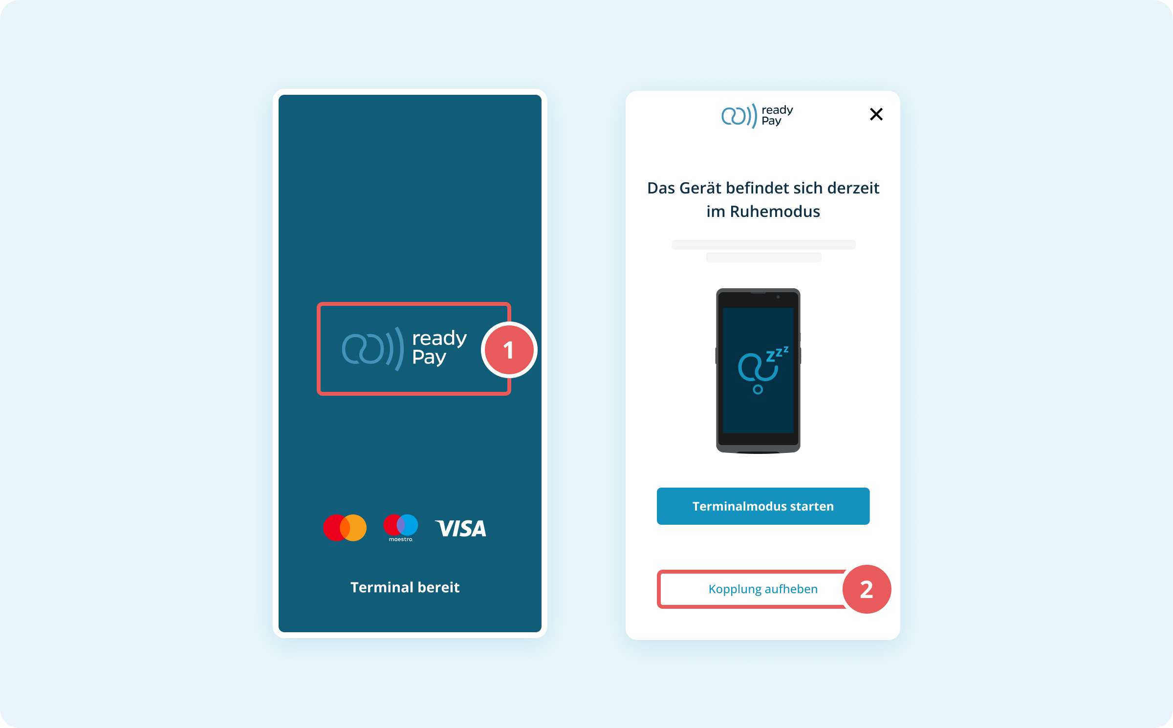 Kopplung aufheben am Terminal