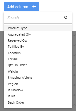 sellercloud manage inventory page customize filters add columns