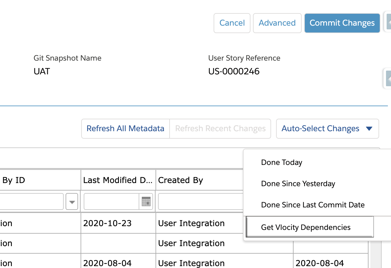 Get Vlocity Dependencies Button