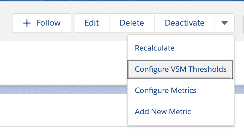 Configure VSM Thresholds button
