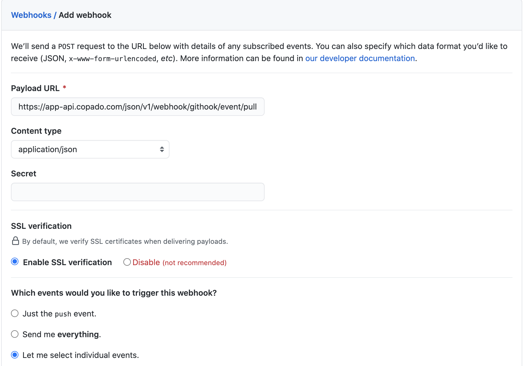 Webhook example