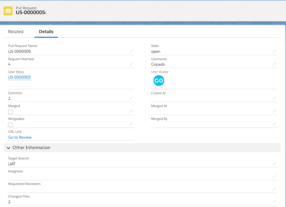 Pull Request Usage - Copado Solutions Documentation