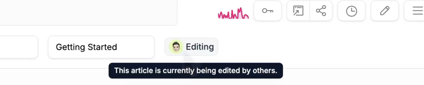 Article being edited by others in HelpDocs.