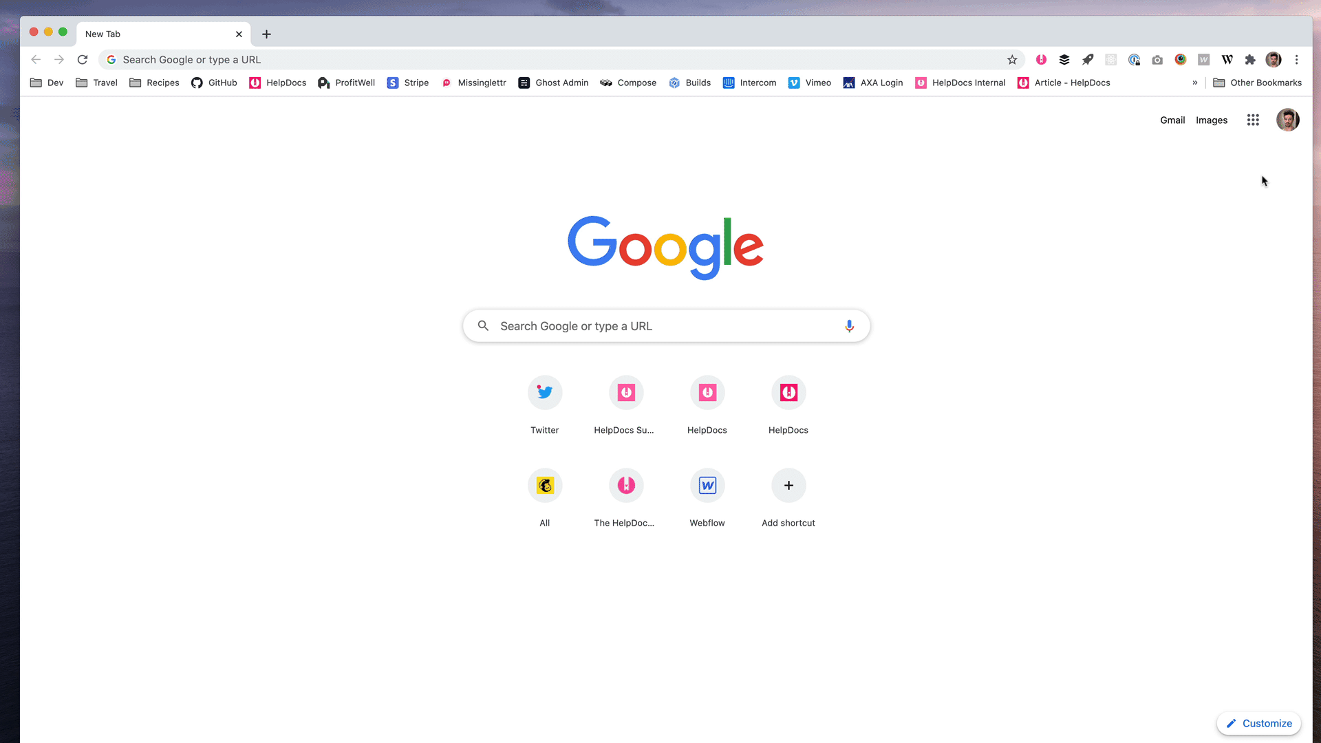 chrome force refresh of page