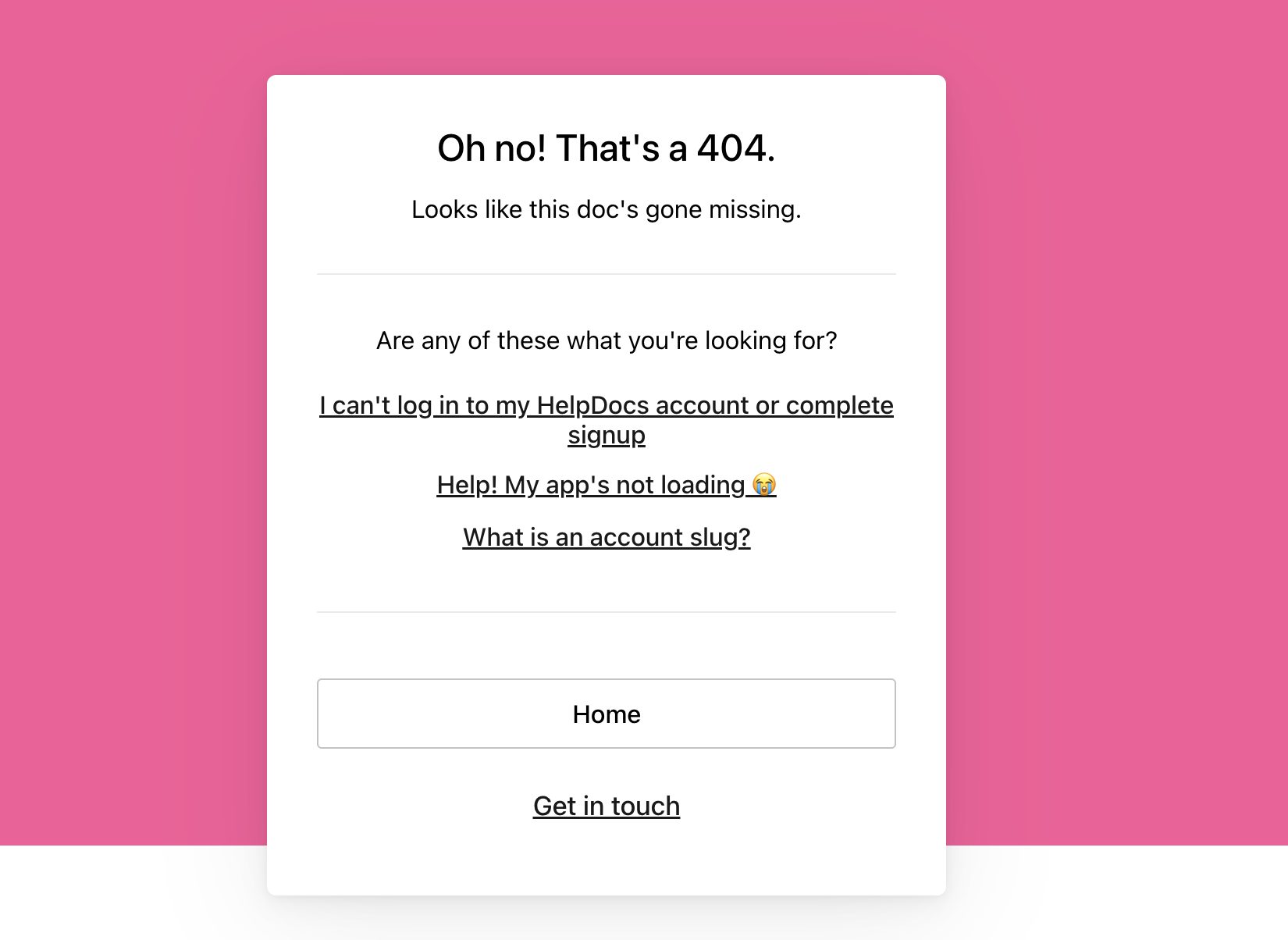 Example 404 page