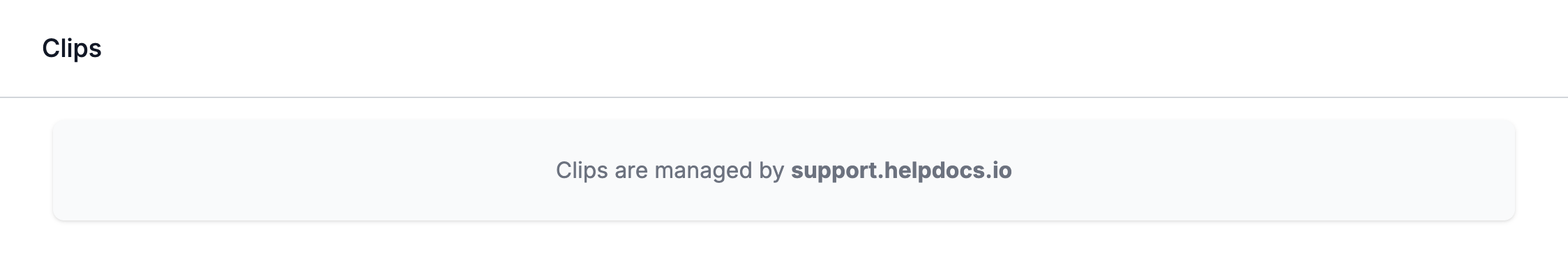 Clips managed by support.helpdocs.io.