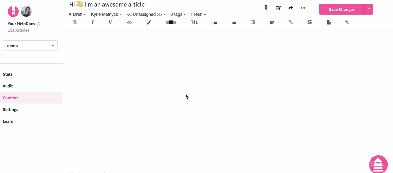 Using Quote Blocks HelpDocs Support