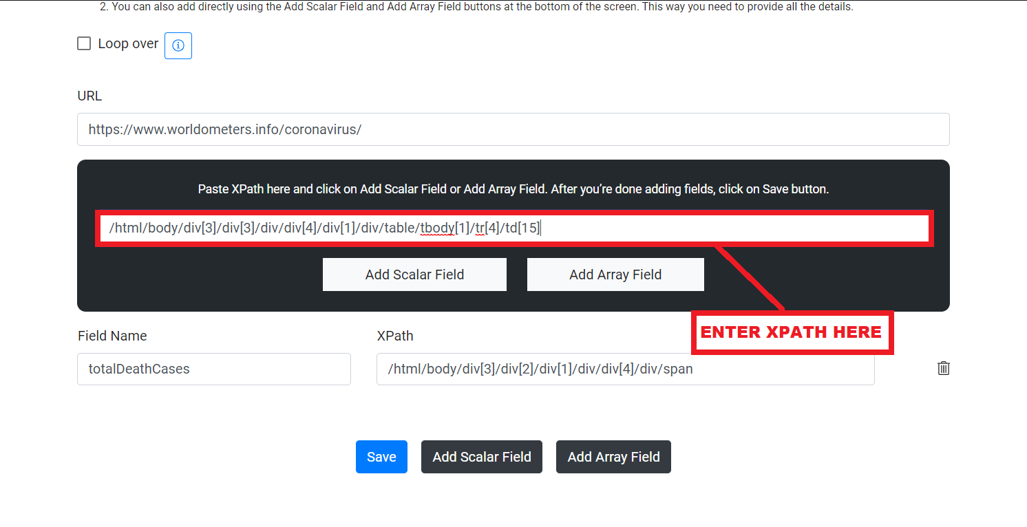 Paste XPath