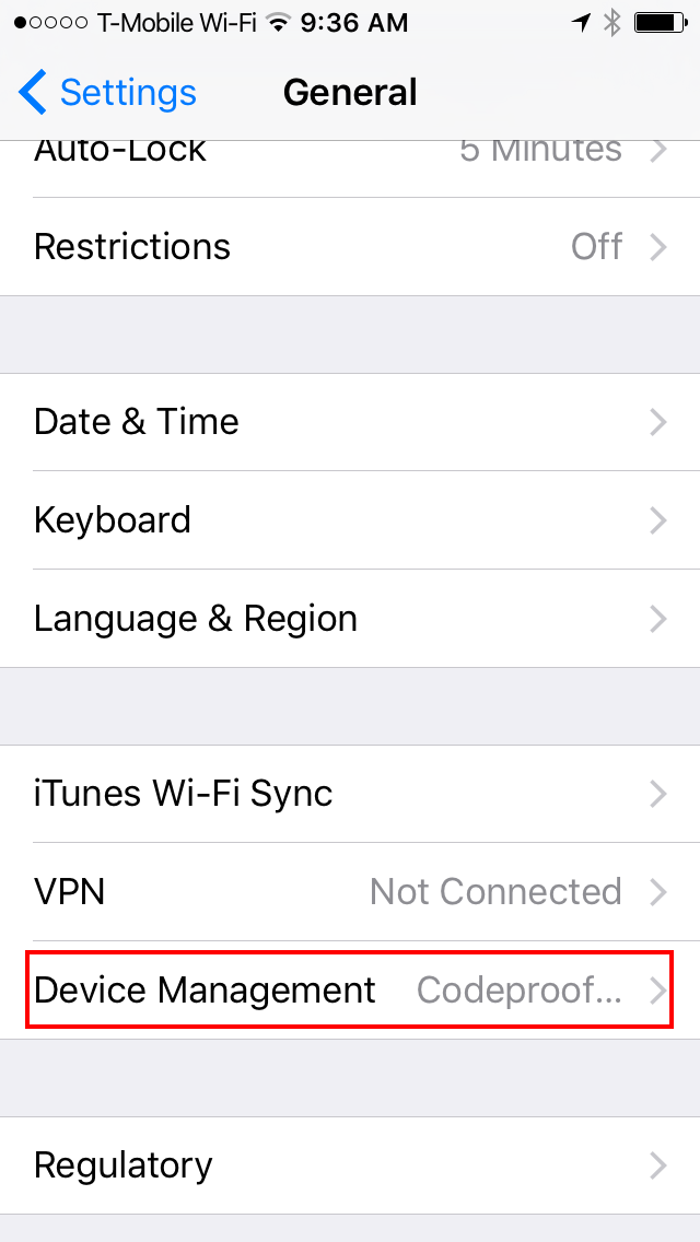 Settings-Device-management