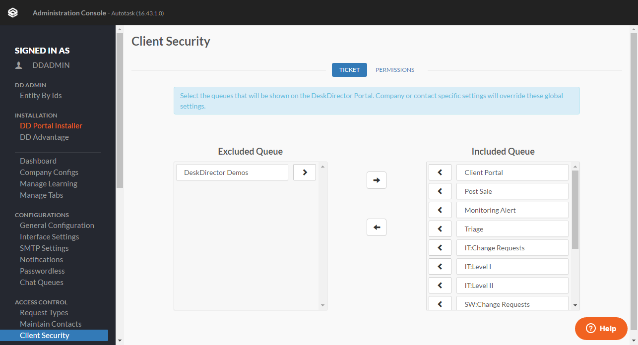 Client Security Autotask Deskdirector Knowledge Base Help