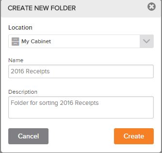 Folder creation wizard