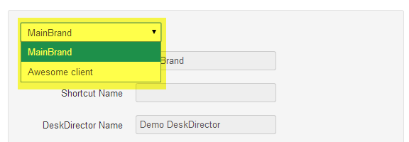 Chose the branded version of DeskDirector you want to create a client for