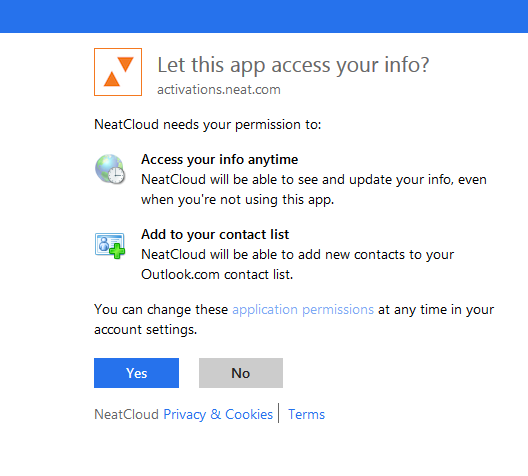 Neat Lightweight App Send a contact to Outlook - Step 6