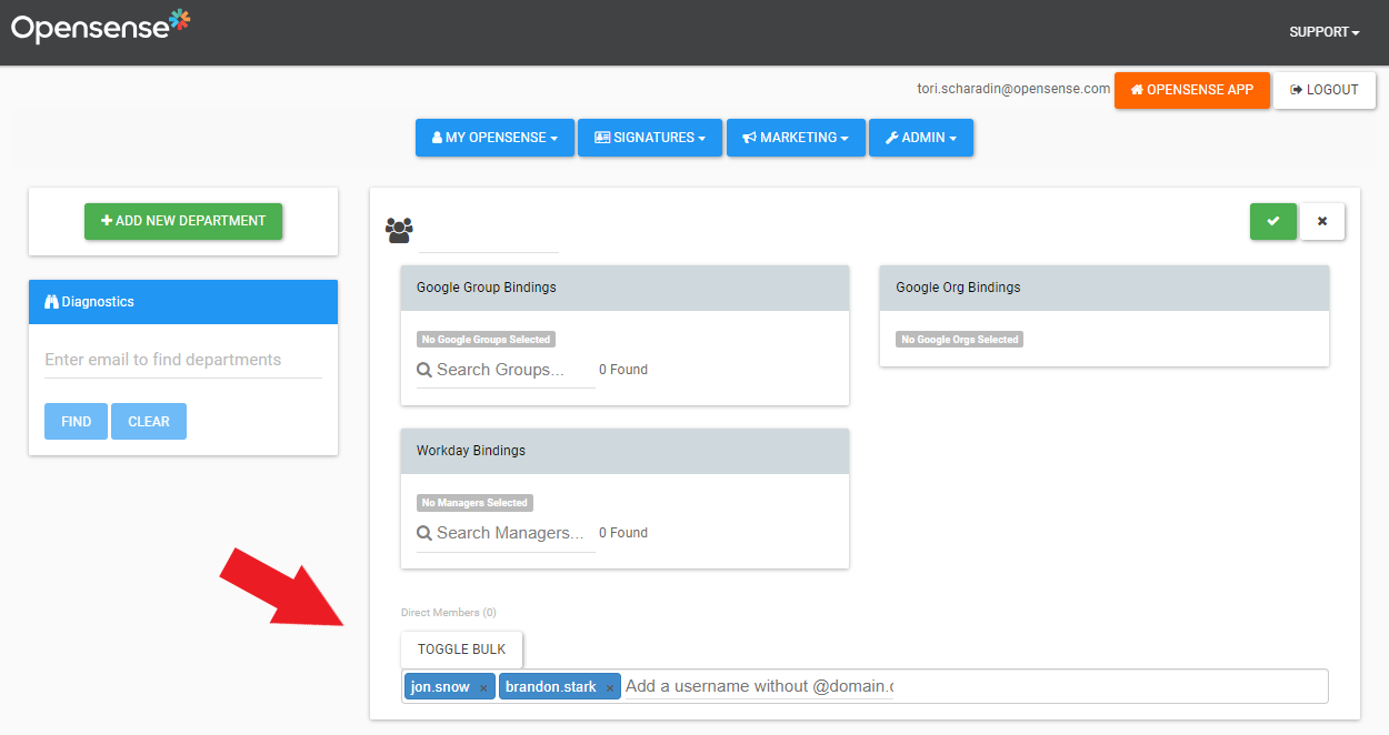Assigning A Signature Template To A Department Opensense Help Center