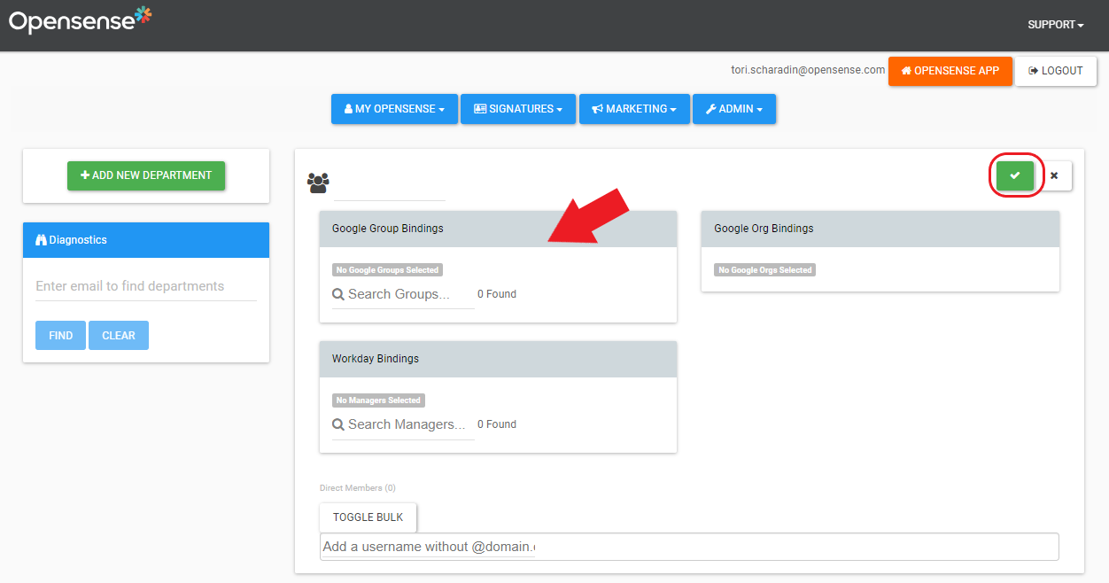 Assigning A Signature Template To A Department Opensense Help Center