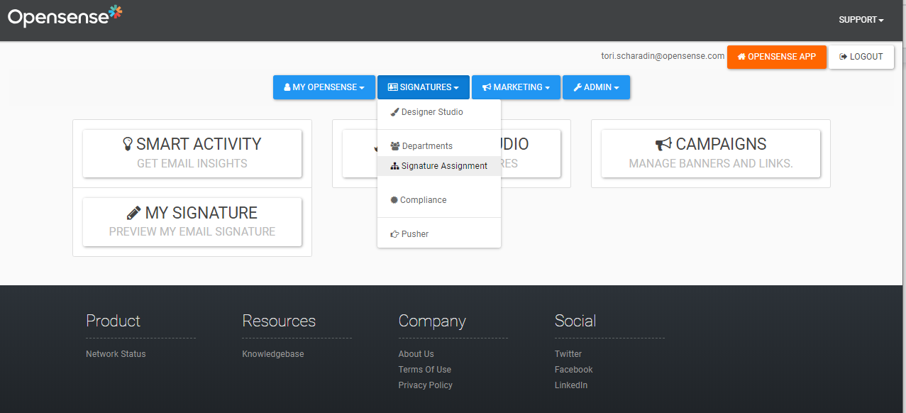 Assigning A Signature Template To A Department Opensense Help Center