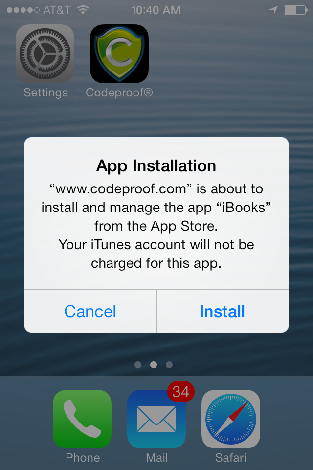 App Installation prompt