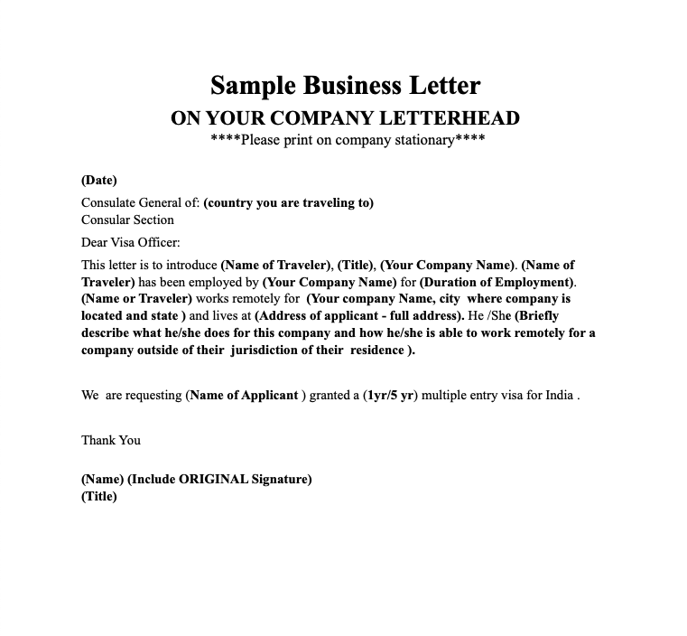 Can the US business letter be from an office which is located out of ...