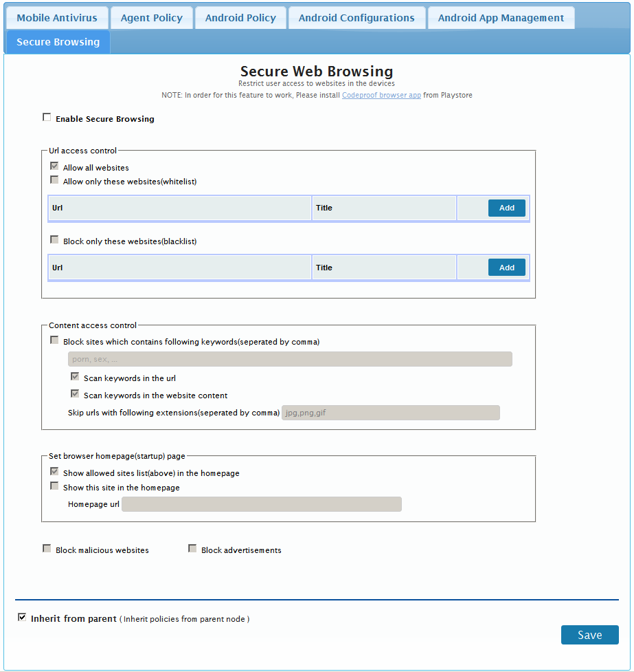 Browser Admin Console