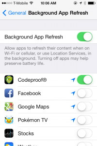 Codeproof MDM Background App Refresh in iOS7+ 