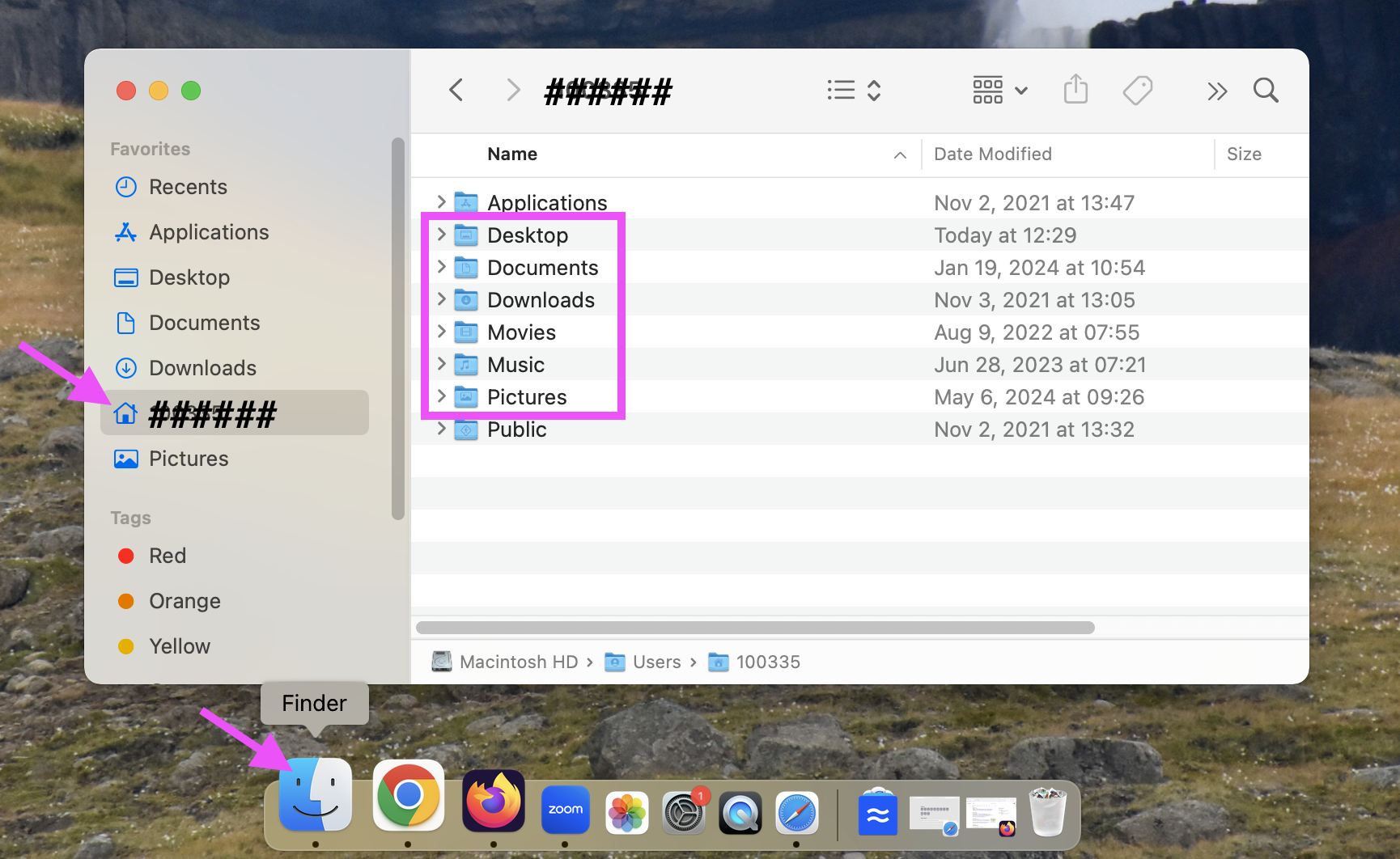 Screenshot of mac Finder window