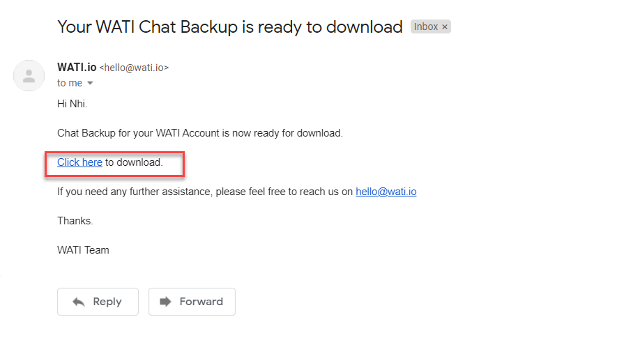 WATI - WhatsApp Team Inbox - API WhatsApp - CRM WhatsApp - Exportação de Chat WhatsApp