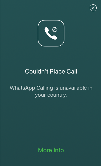 Você pode ligar para o número do WhatsApp, que já está registrado para usar a API do WhatsApp Business?