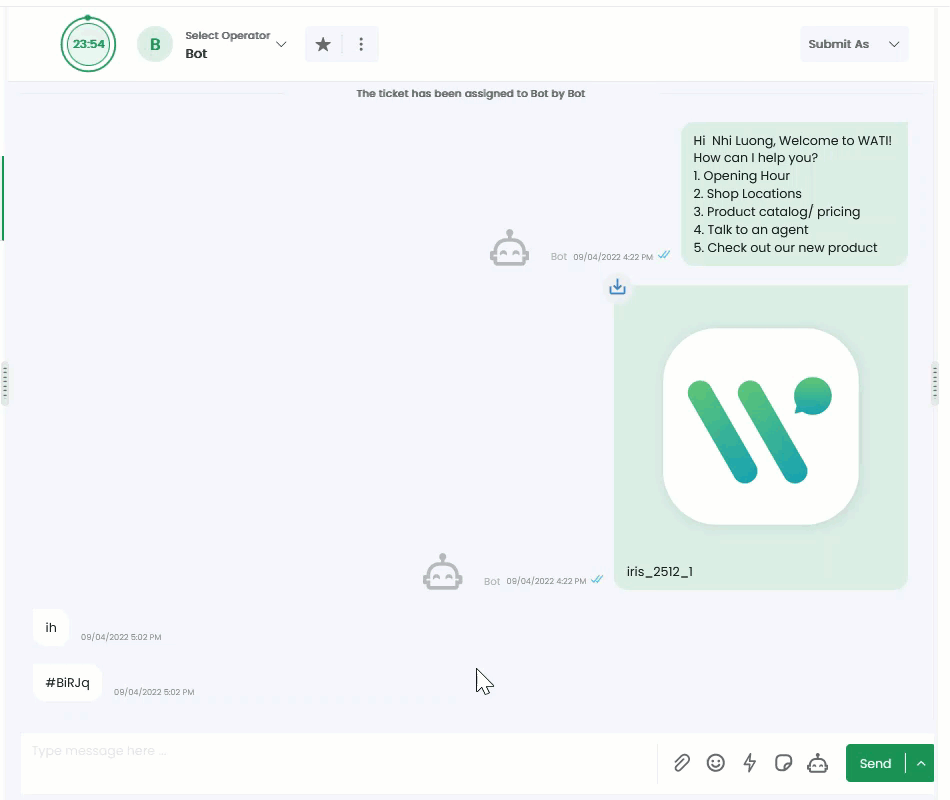 WATI - WhatsApp Team Inbox - API WhatsApp - CRM WhatsApp - 2022.04.1 - Lançado em 6 de Abril de 2022