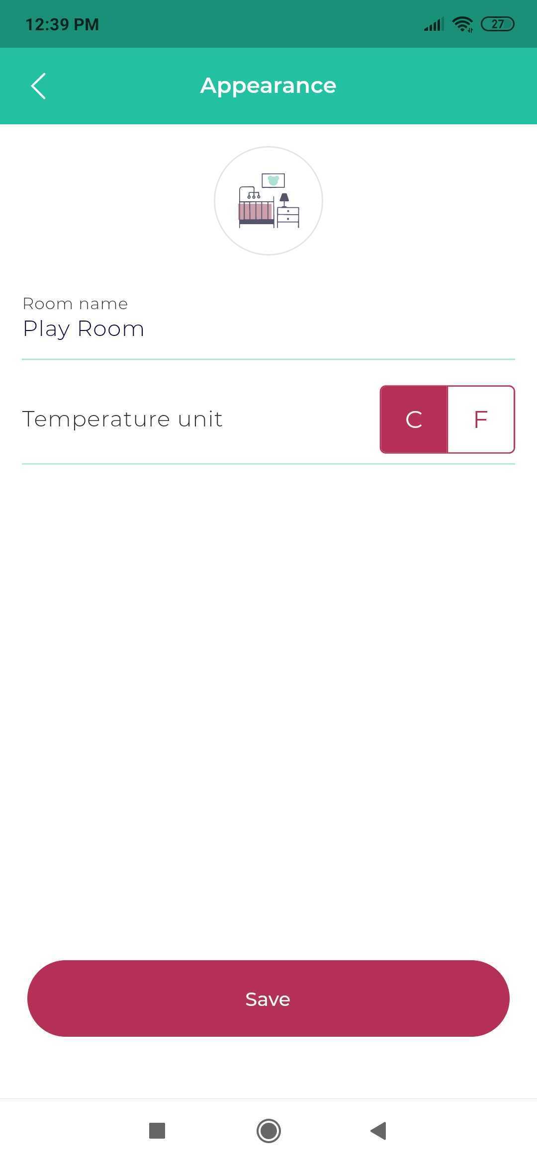 Sensibo temperature unit