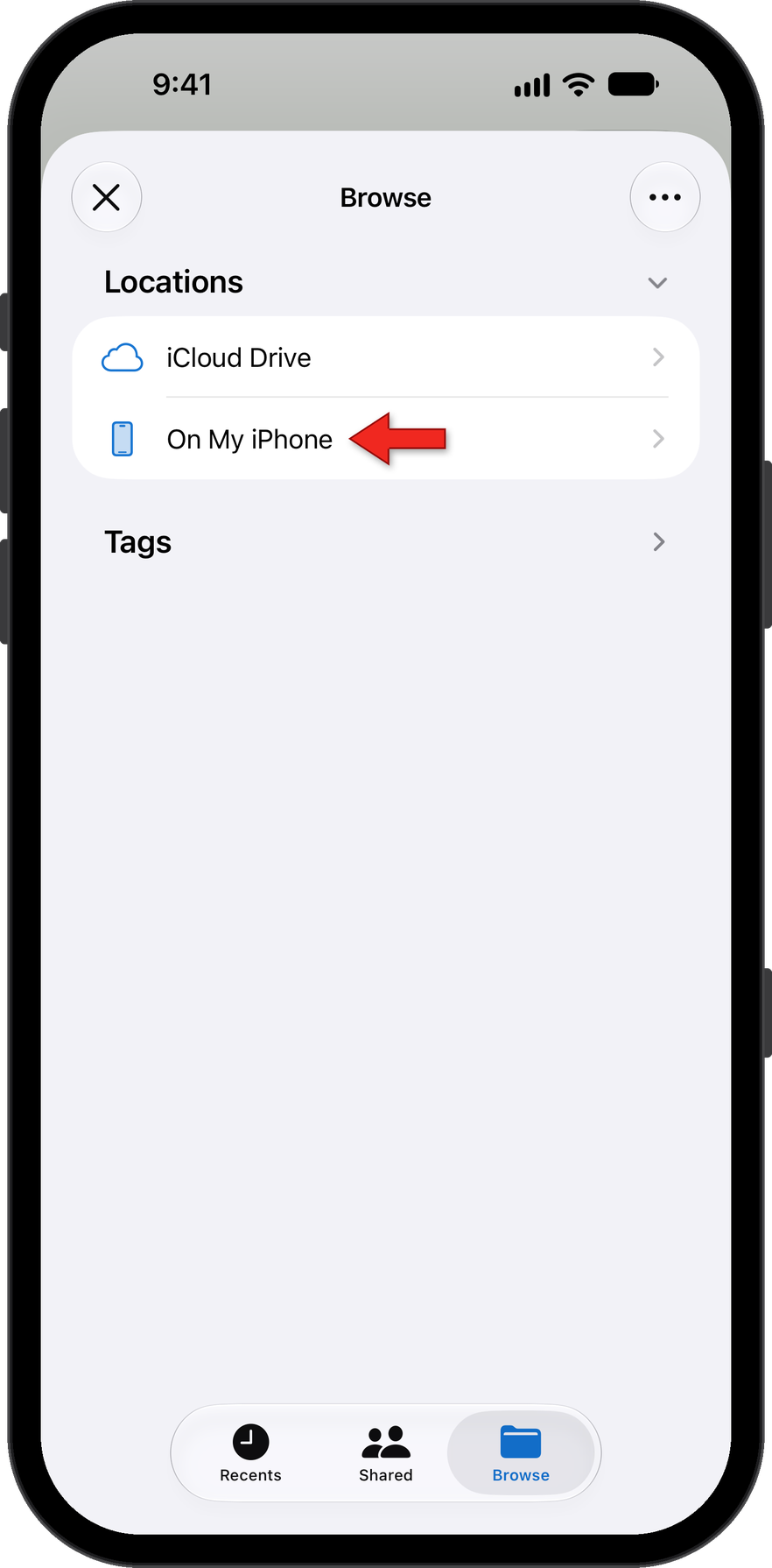 Files app browser