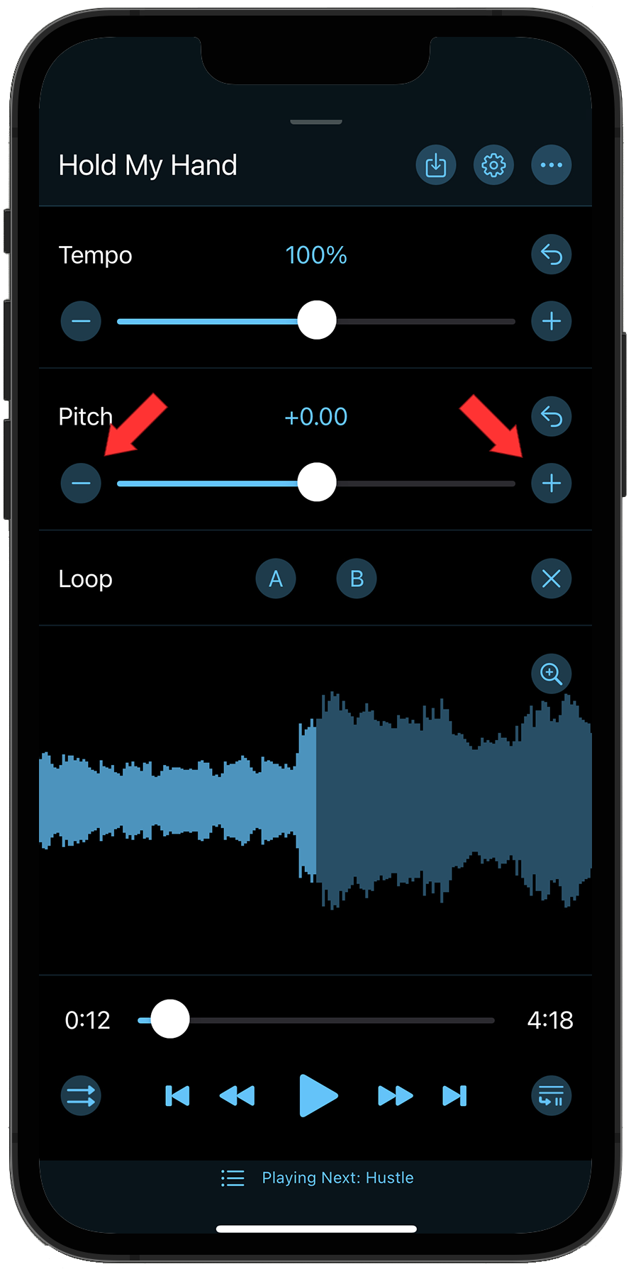 Plus/minus buttons