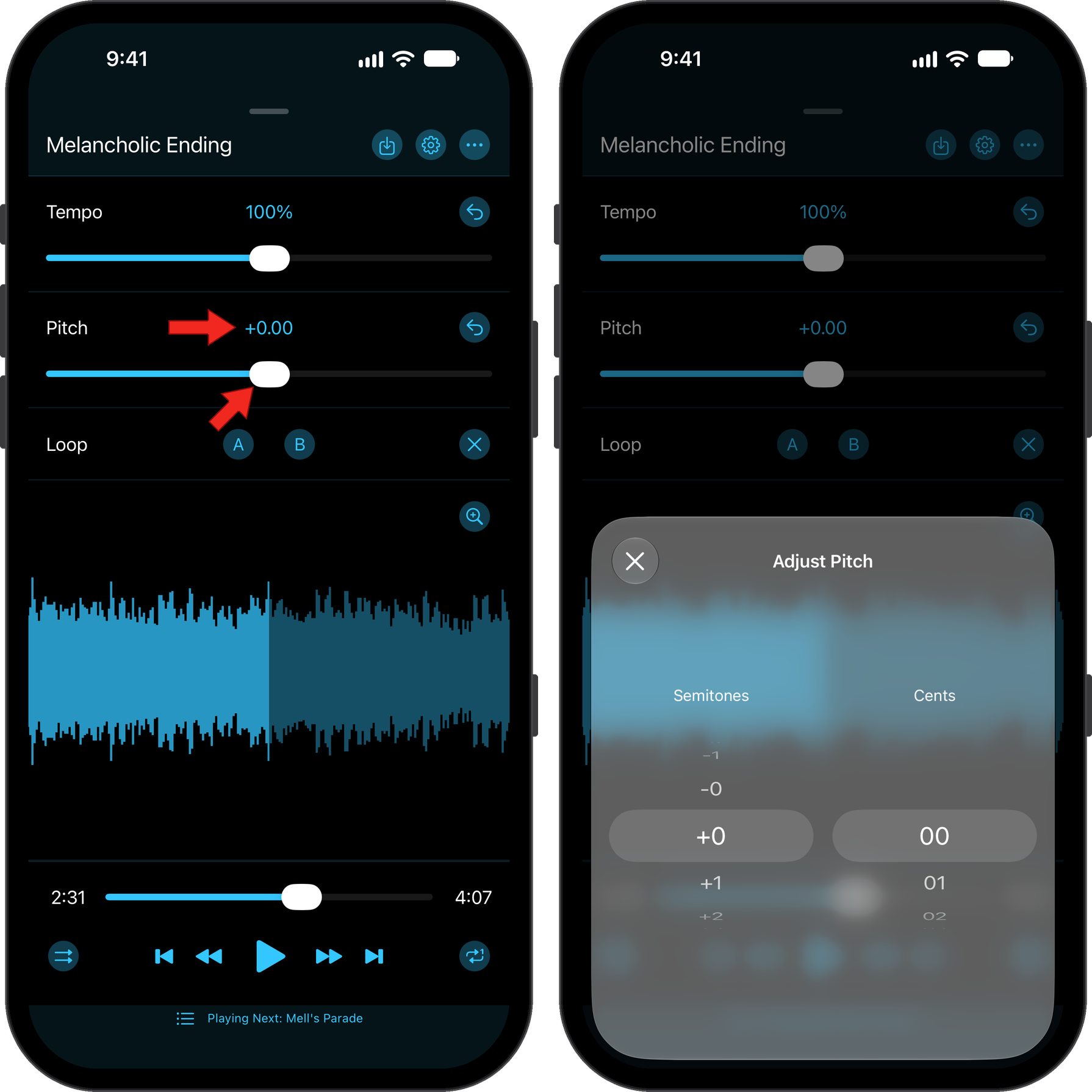 Pitch controls