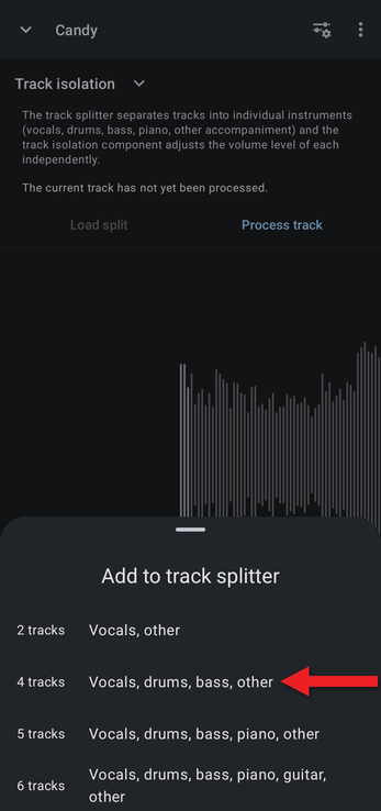 Add to track splitter sheet with 2, 4, 5 and 6 track options