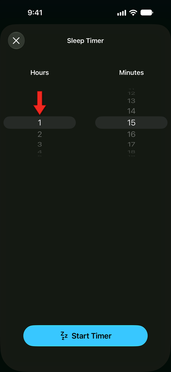 Set the hours and minutes
