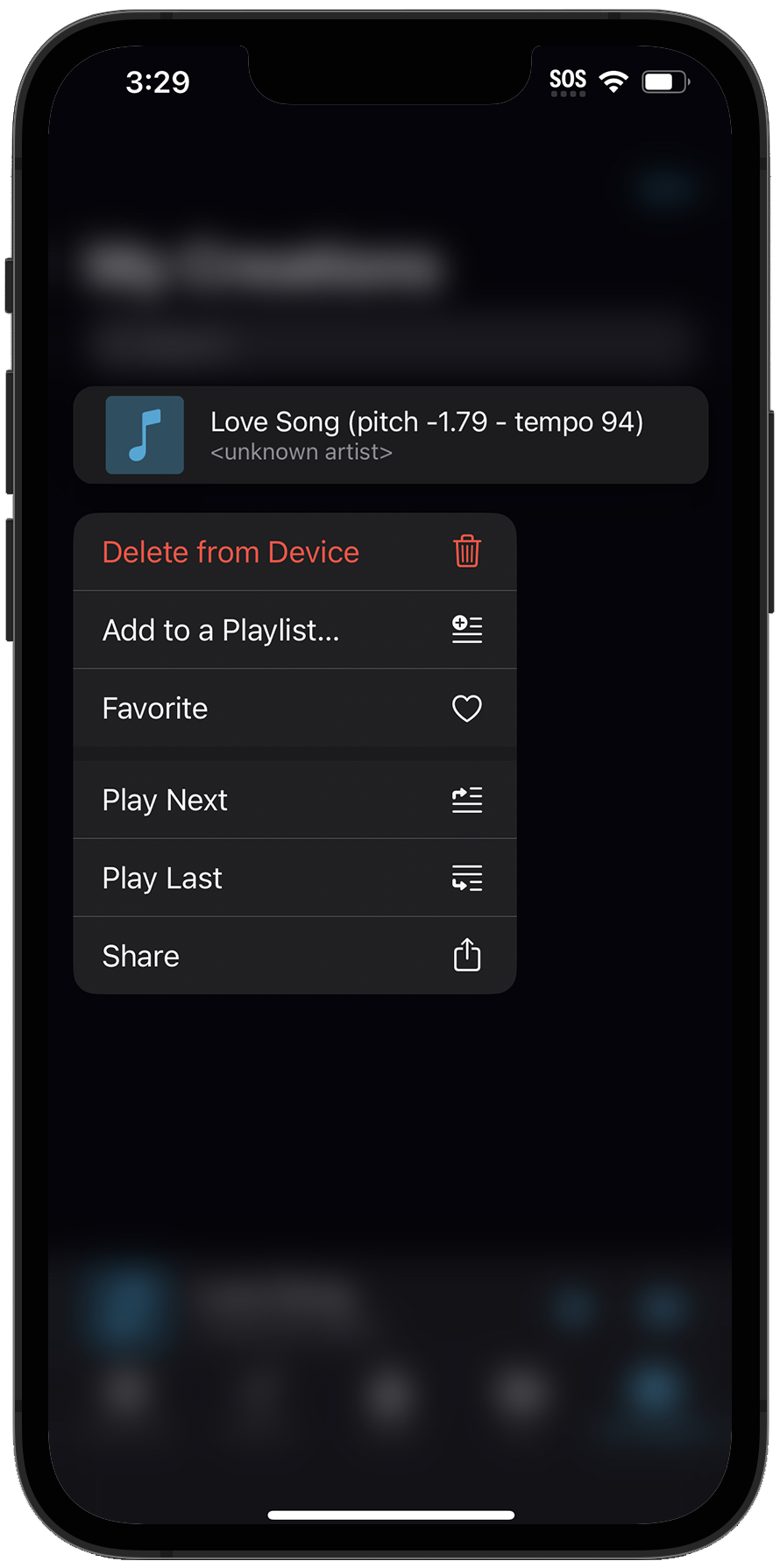 Context menu
