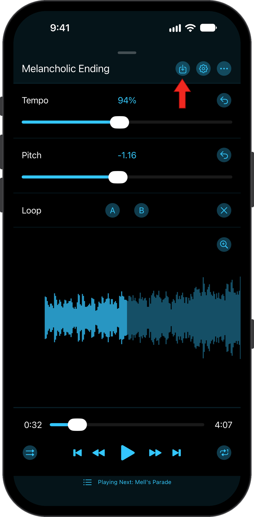 Save adjusted BPM track