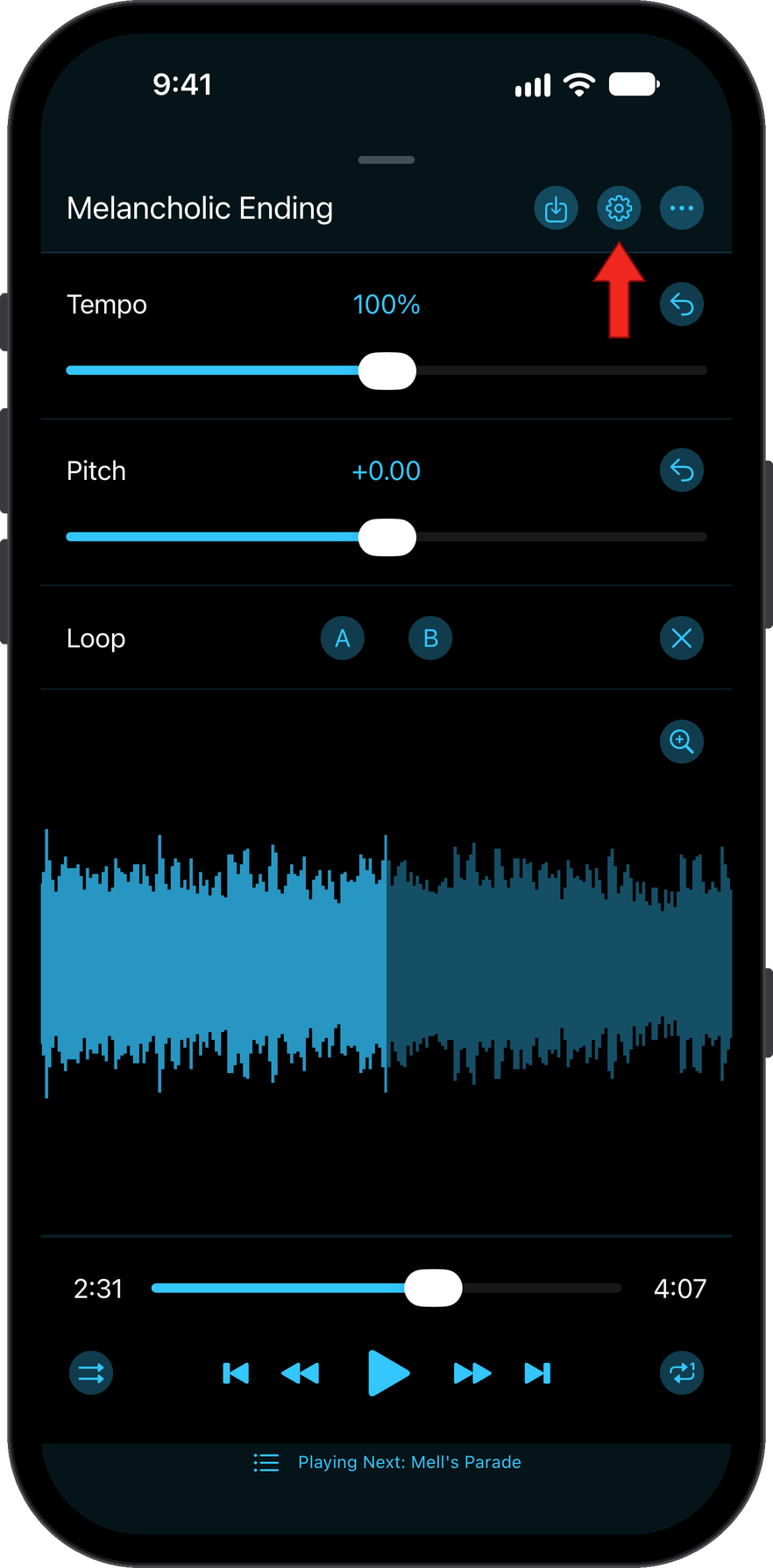 Location of Settings in the Editor