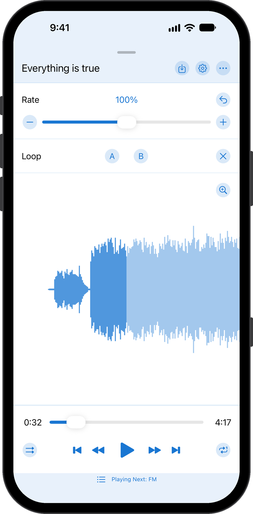Rate control in the editor